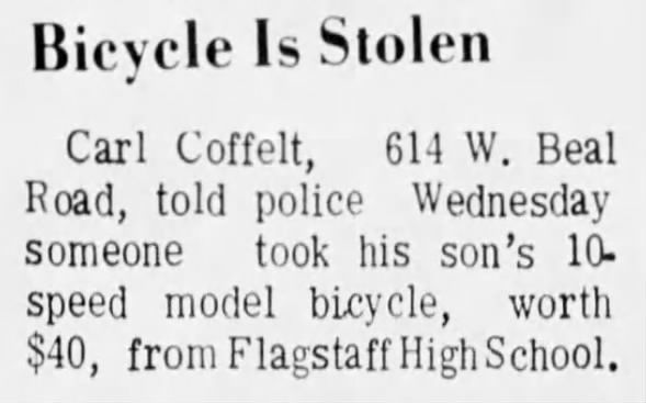 AZ Daily Sun - Carl Coffelt - 03Aug1972